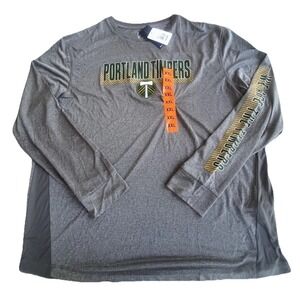 Portland Timbers GREEN Long Sleeve SHIRT MENS Size 2XL XXL MLS‎ Soccer NWT